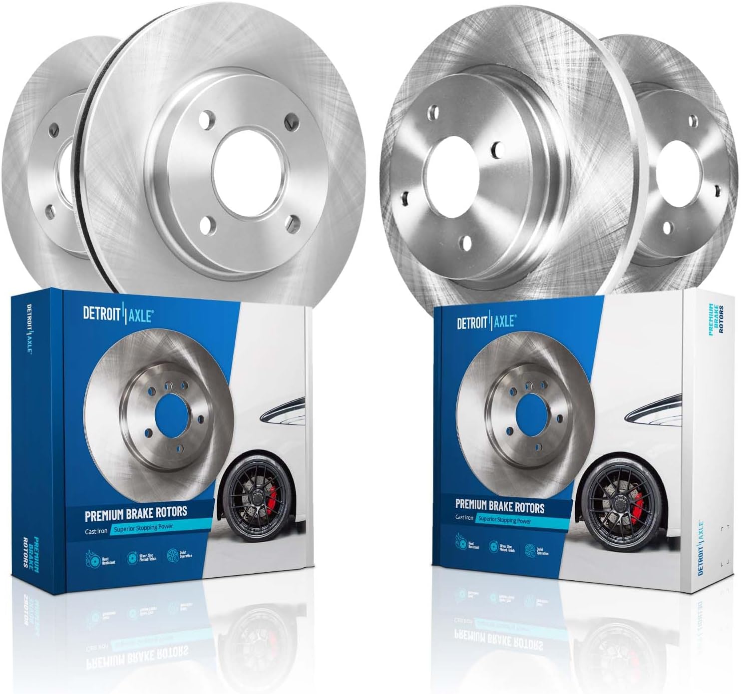 Brake Kit AutoShack Complete - Front & Rear Rotors With Ceramic Pads For VW Tiguan & Audi Q3 Kit De Frein Avant Et Arrière - Foto 6