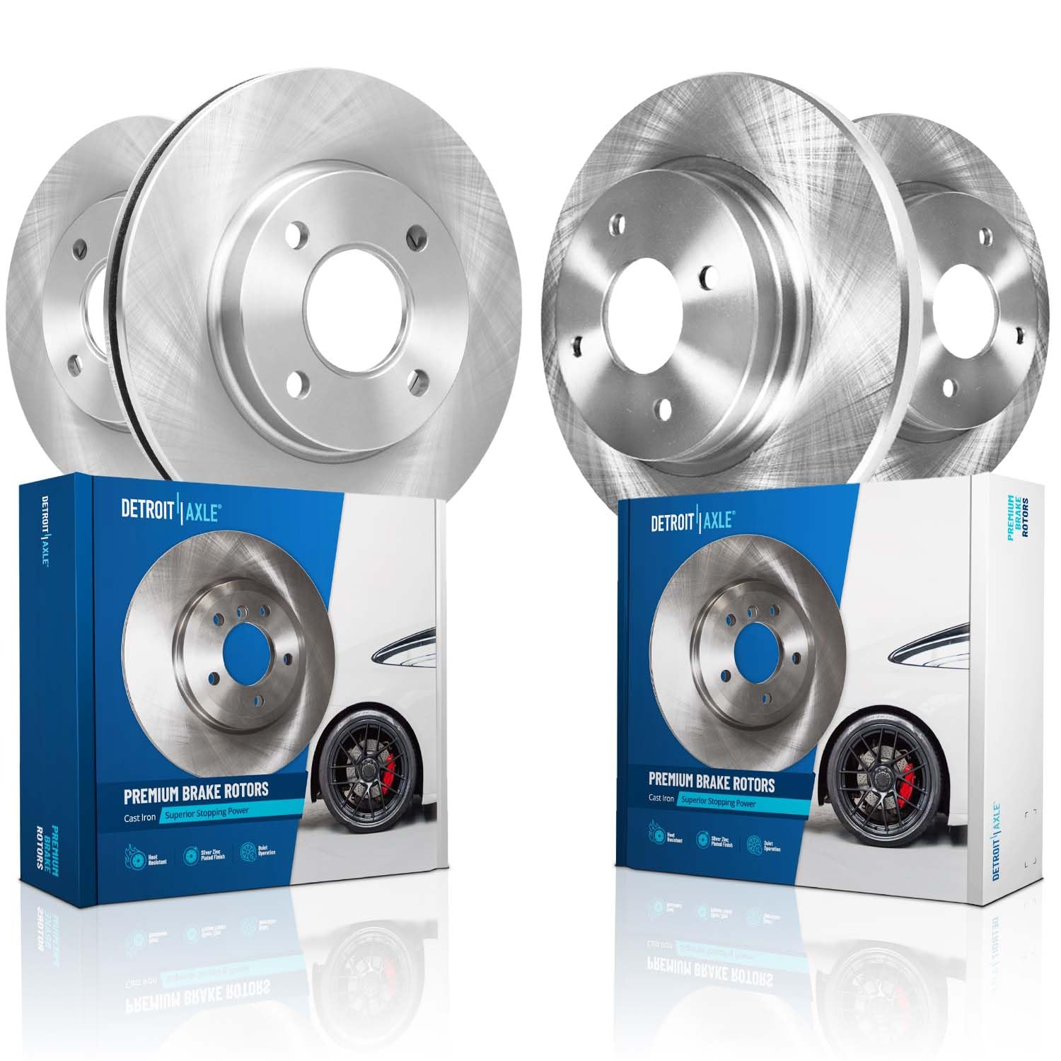 Detroit Axle - Front Reat Disc Brake Rotors for 2007 Mini Cooper