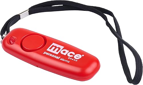Mace marca 130dB alarma con linterna LED, activación de pin de granada y pilas AAA incluidas, para mujeres