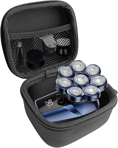 Estuche rígido compatible con afeitadora eléctrica Bazivve 8D de cabeza calva