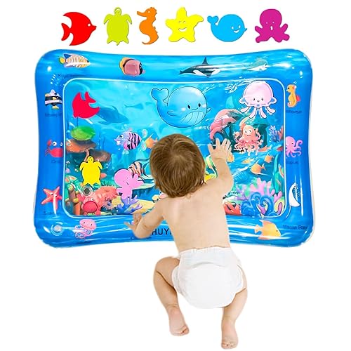 Miniatura 5 de ZHUYNXIR Juguetes para bebés, juguetes para bebé, tapete de juego inflable, cojín de agua, juguetes para bebés, divertido centro de juegos de