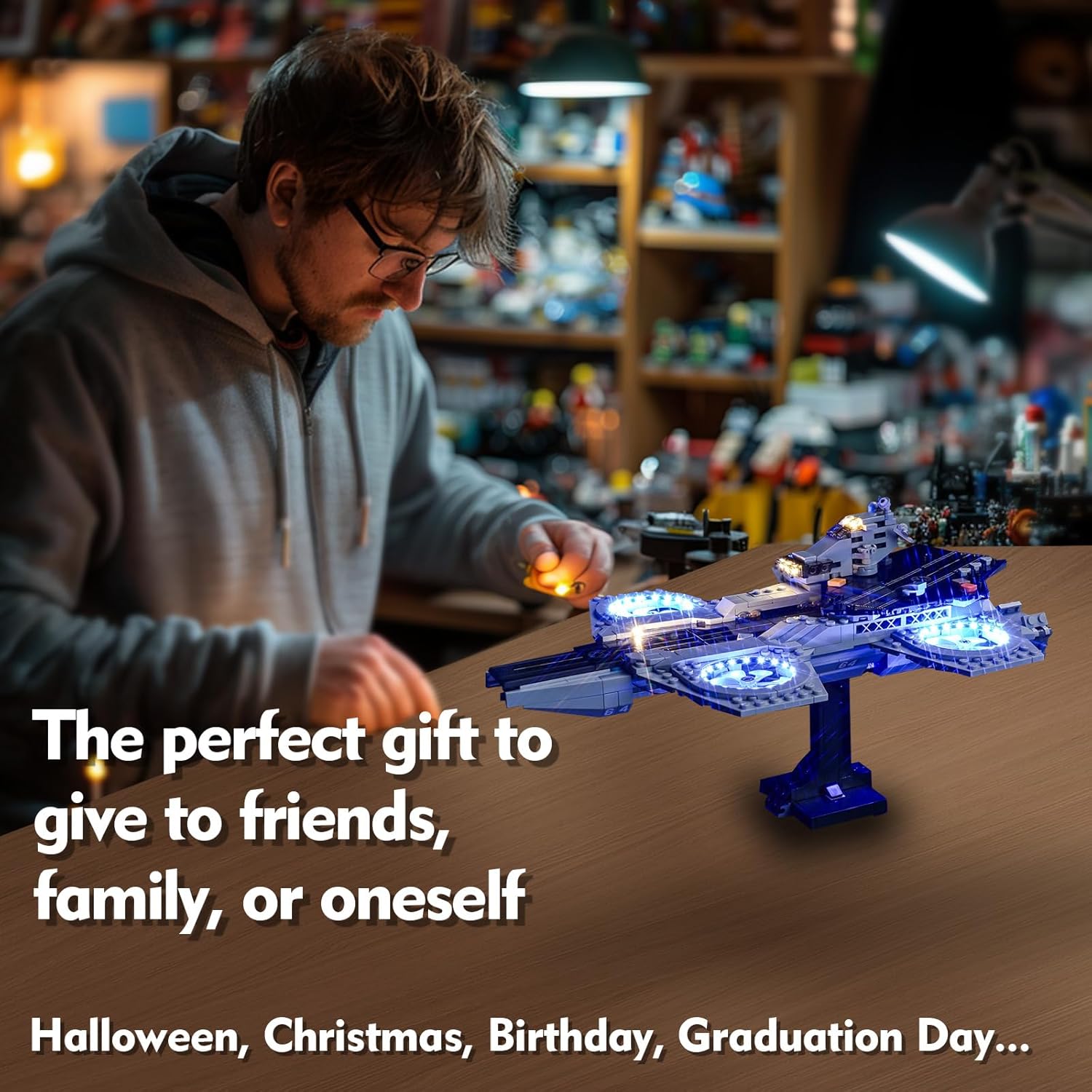 LED Lighting Compatible with Lego The Avengers Helicarrier 76295, Light Kit Compatible with Lego 76295, Giving Light to Model, NOT Included The Model Set(Classic Edition)