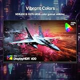 KTC Monitor de jogos 4K de 27 polegadas, UHD 160Hz/144Hz 1ms monitor IPS rápido, Freesync/G-Sync, HDR400, 132% sRGB, HDMI DisplayPort, VESA, inclinação/altura/pivô ajustável, H27P22S — imagem 4