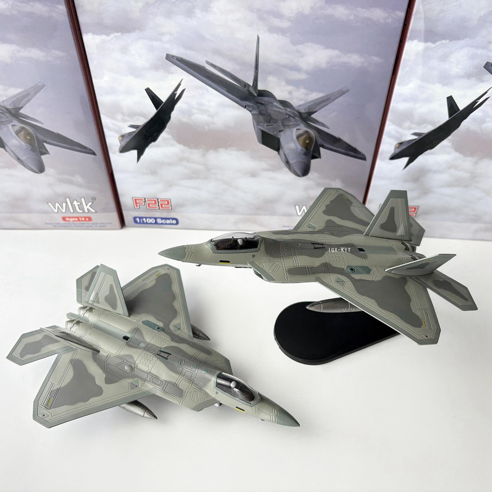 Gralara Fighter Model Modelo de Avión a Escala 1/100 Hecho en Aleación Resistente Kit Desmontable Engranaje Fijo y Realista Adecuado para Aficionados