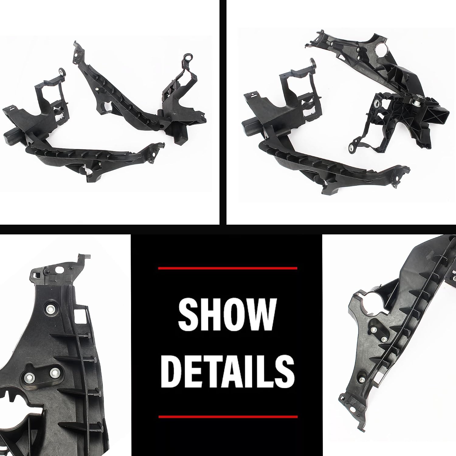 Headlight Bracket Mount Support Plate Retainer Set of 4 Fit for Audi A4 S4 B8.5 2013-2016 A4 Allroad Sedan Wagon Replacement Parts Accessories 8K0805607B 8K0805608B