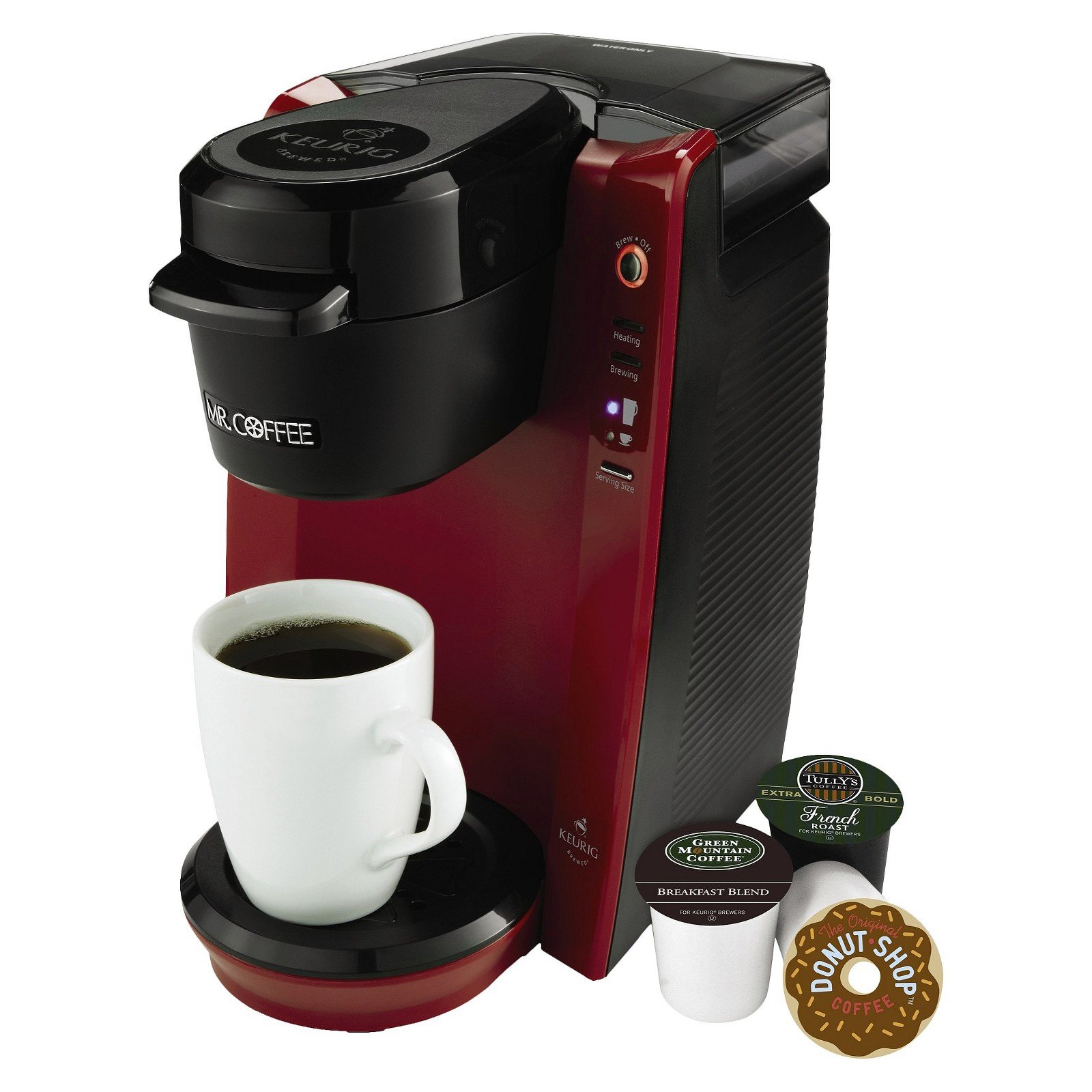 Amazon | Mr。Coffee Single Serve Coffee Brewerマシン レッド BVMC