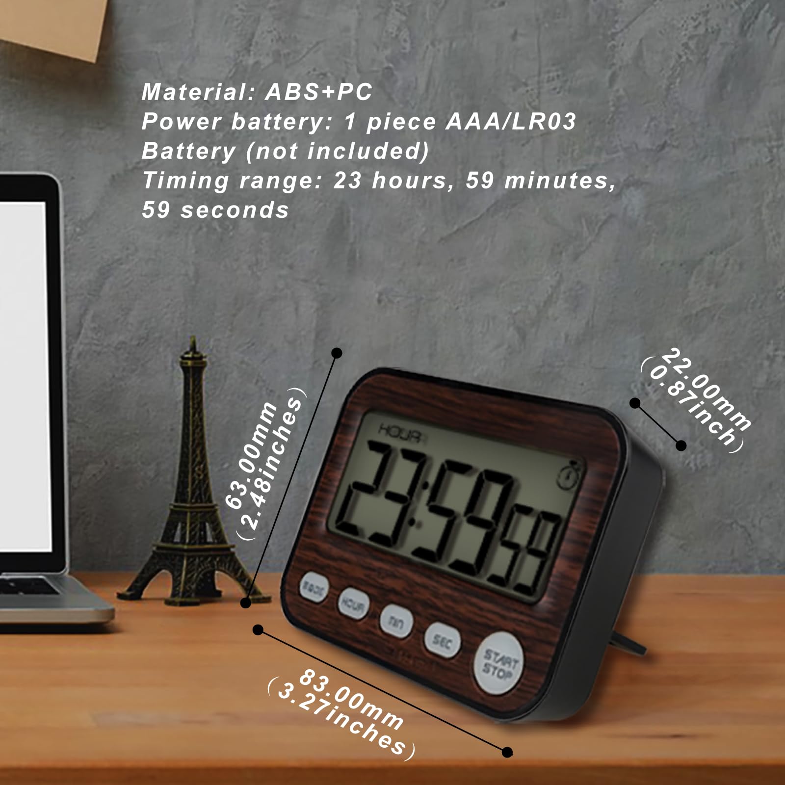 6 Minutiers De Cuisine Magnétiques Colorés - Grand écran LCD, Sonnerie Forte, Multifonction