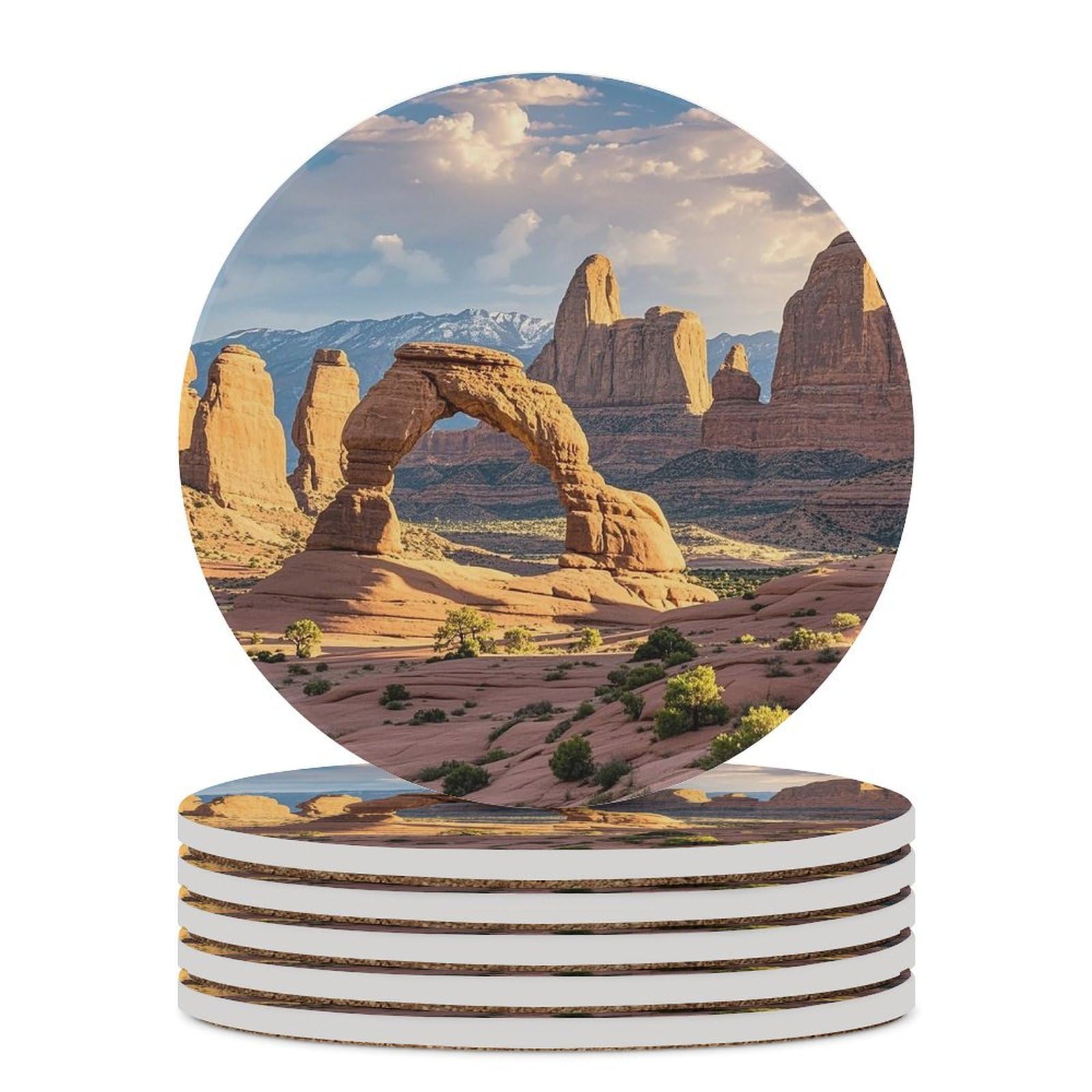 Dessous de verre absorbants Arches National Park lot de 6 en céramique antidérapante