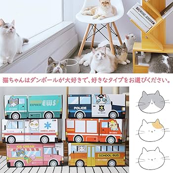 Amazon | 猫 ねこばこ つめとぎ 段ボール 爪研ぎ付き 猫ベッド