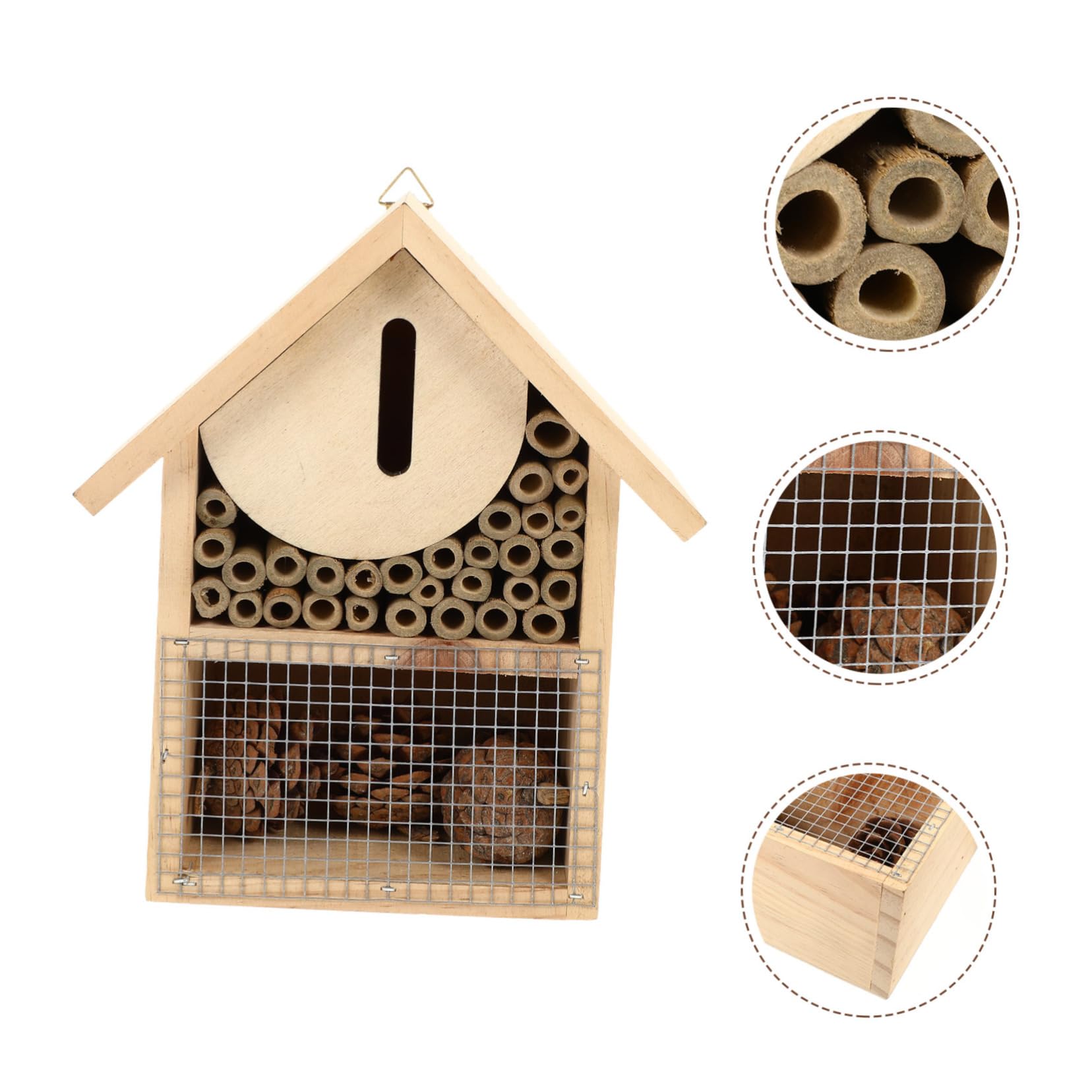 VICASKY Casa delle Api da Giardino Hotel per Insetti Appeso Design Decorativo per Api Solitarie e Insetti Accessorio per Giardino