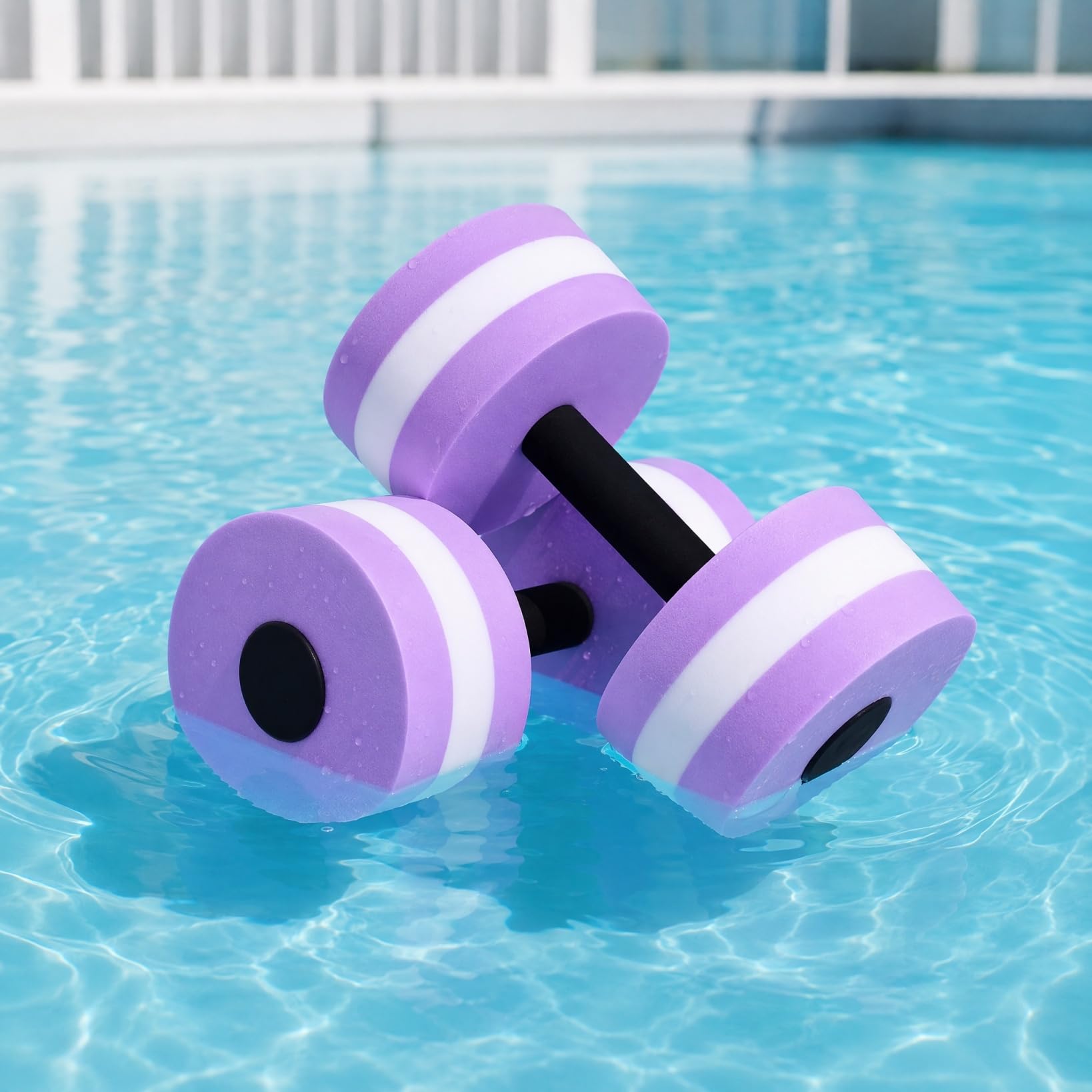 SEWACC Lot de 2 haltères en mousse EVA pour exercices aquatiques et aérobic