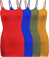 Vista 12 de ShezPretty - Camiseta sin mangas básica para mujer con tirantes tipo espagueti ajustables, 4