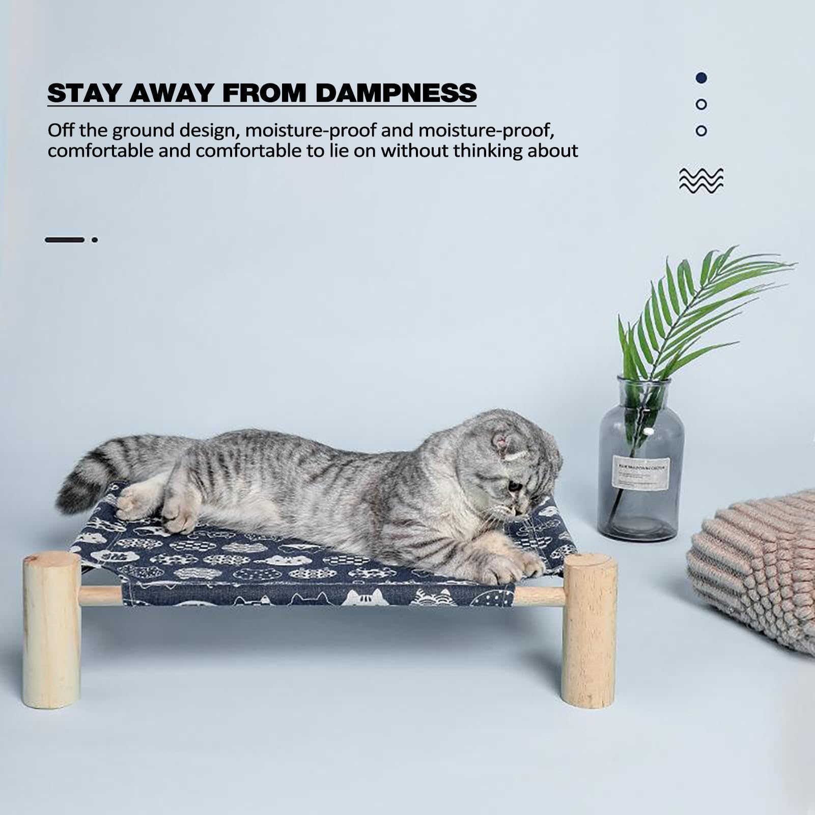 para mascotas elevadas, para gatos, muebles para gatos de interior, camas para mascotas elevadas independientes, hamacas para perros para dormir, refrescarse en verano, lavables, extraíbles