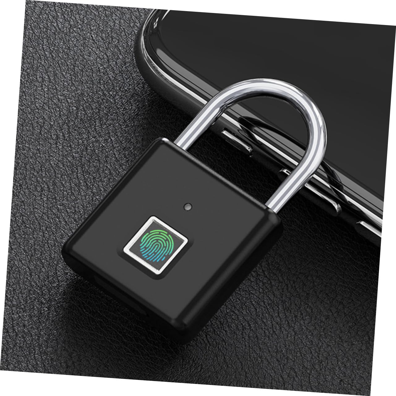 HOMSFOU Portable Fingerprint Padlock Aluminum Alloy Digital Locker Lock Pad Locks Code Mailbox