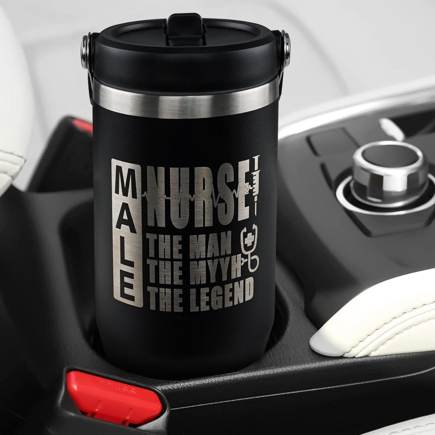 OccuPied Nurse Tumbler - 30 Oz Insulated Coffee Cup, Water Bottle & Drinking Glass - Male Nurse Gifts for Men, Medical Assistant Gifts for Him