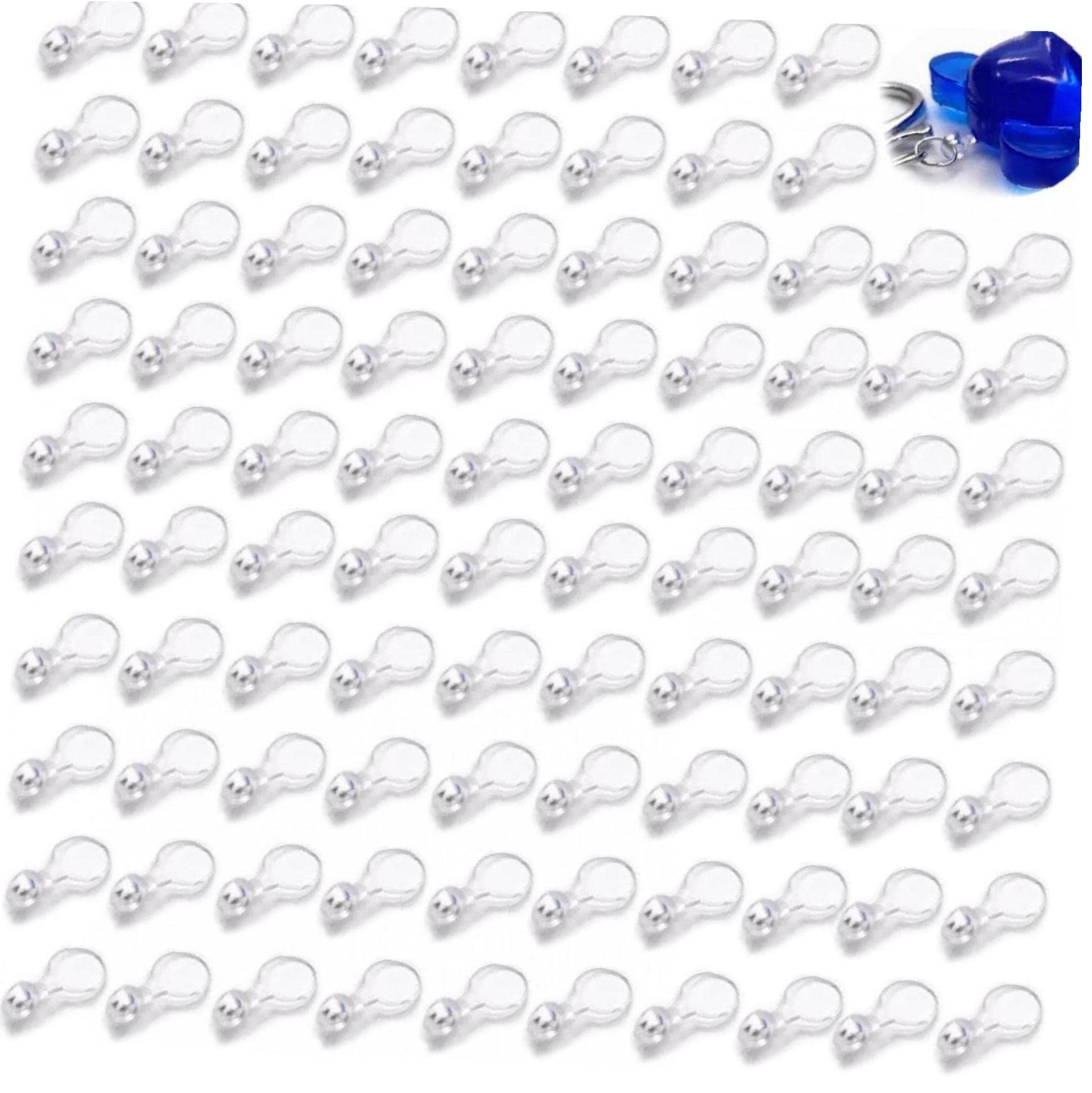 Haowul As Shown 50Pcs Clear Pendant Glue-On Flat Pad Bails Pendant Clasps Connector Charms For Jewelry Making Diy Crafts Jewelry Tools