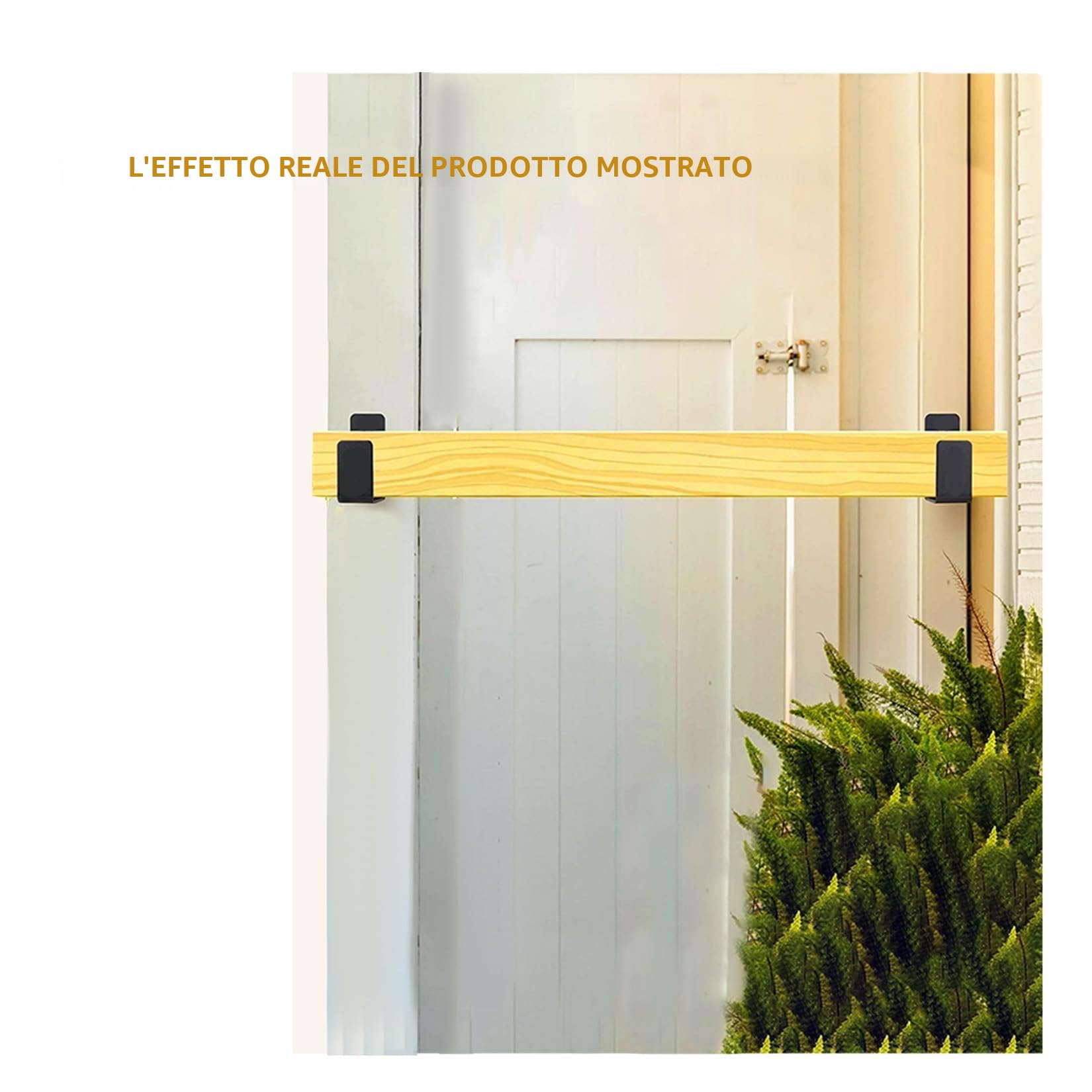 Staffe per Barricata Porta, 2 Pezzi Staffe Adattabili in Ferro, per Rinforzo Serrature di Sicurezza, Porte Interne ed Esterne, cancelli, 2 x 4 Travature, o Altre Misure