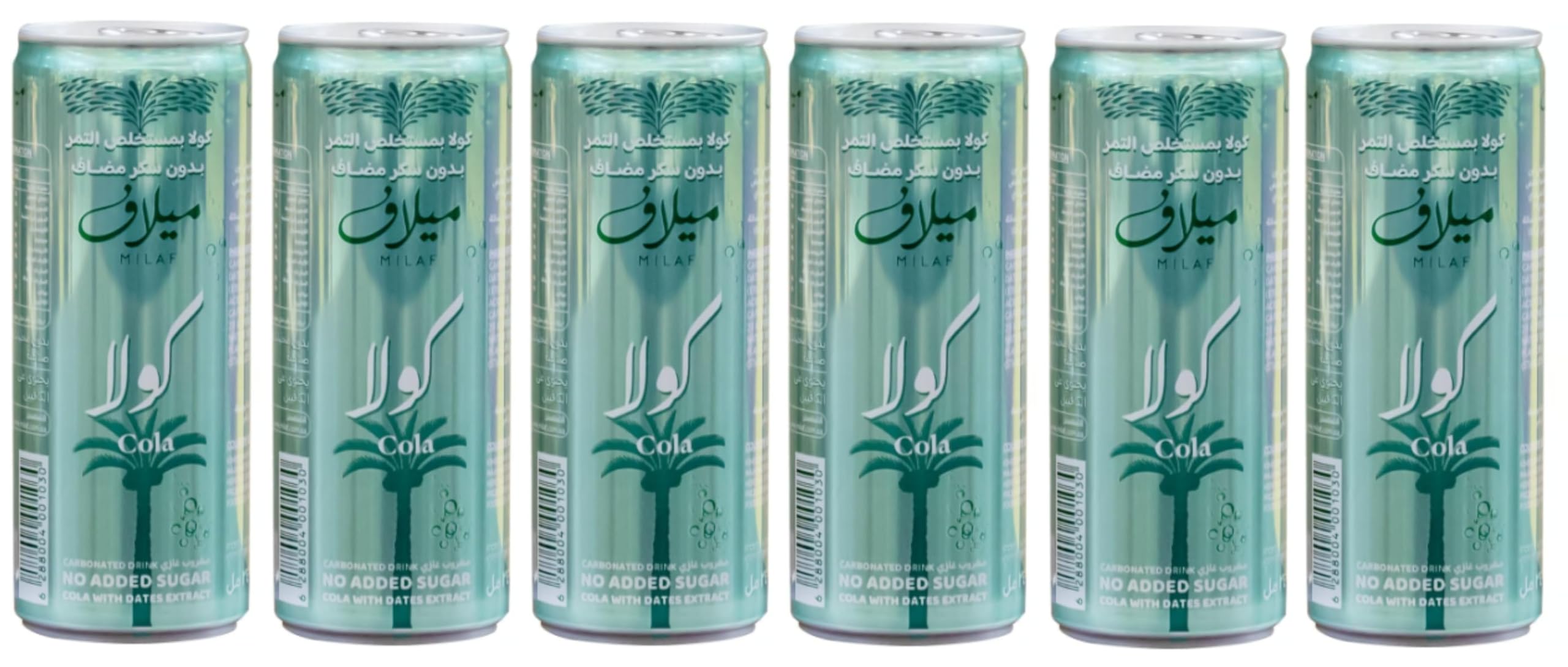 Milaf Colas with Dates Extract | Carbonated Beverage Fizzy Drink | Each 240ml x Pack Of 6