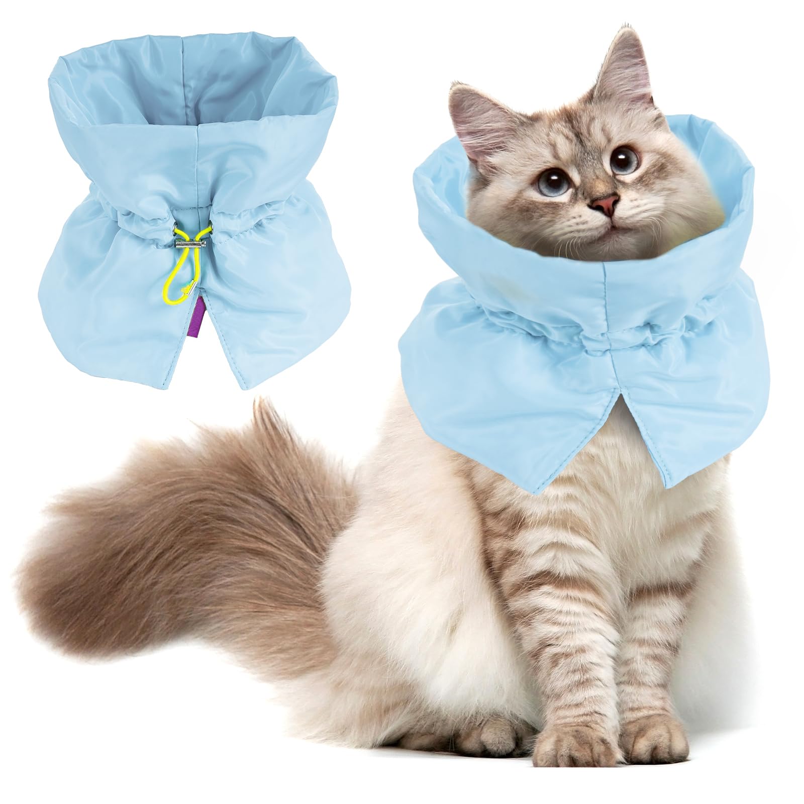 Collar de recuperación para gatos suave e impermeable ideal para el descanso y uso diario
