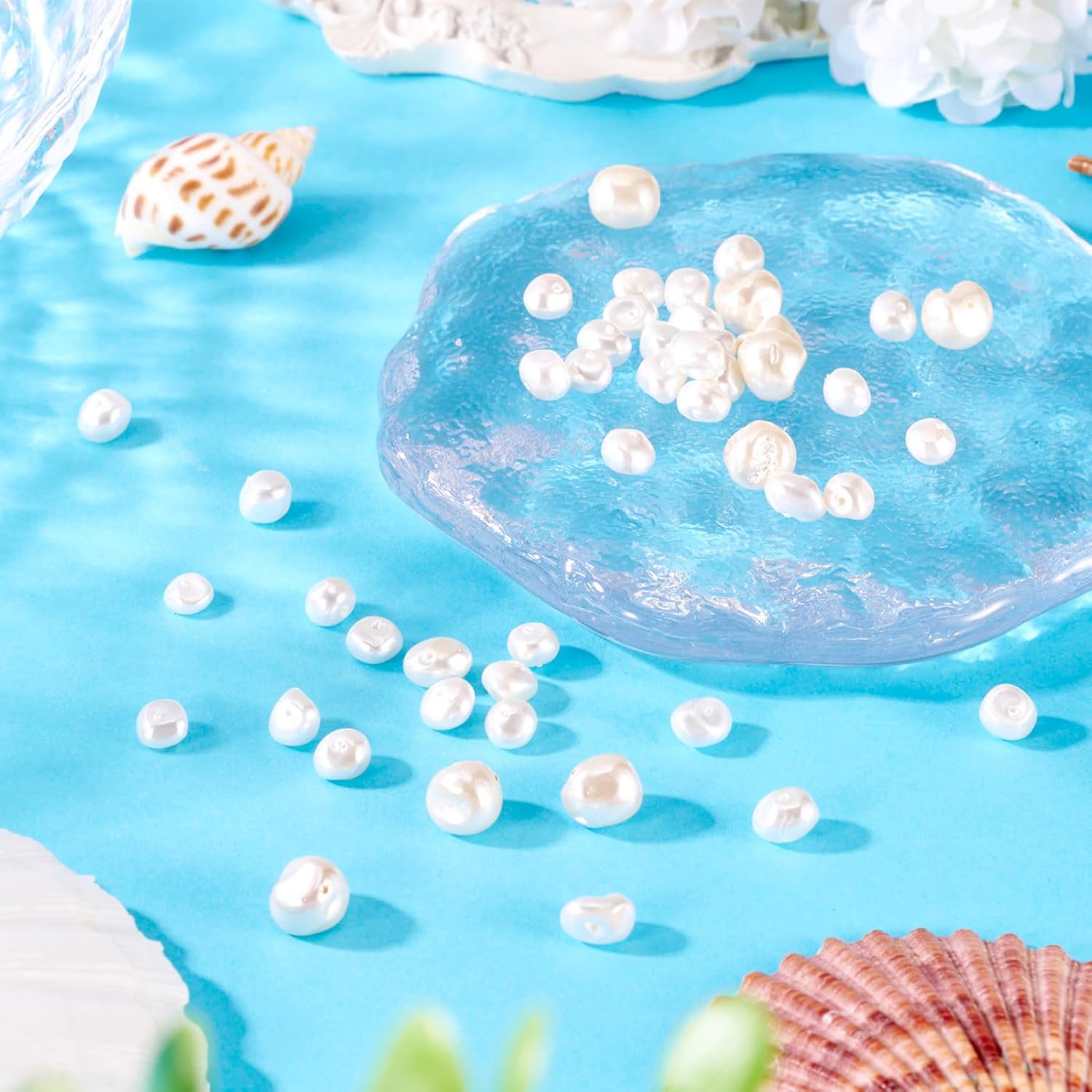 Pandahall 75Pcs Freshwater Pearls 1.5-6mm Natural Cultured Pearl Beads Baroque Irregular Pearl Beads Bulk Oval Loose Pearls Real Gemstone Bead for Earring Bracelet Necklaces DIY Jewelry Making - Image 2