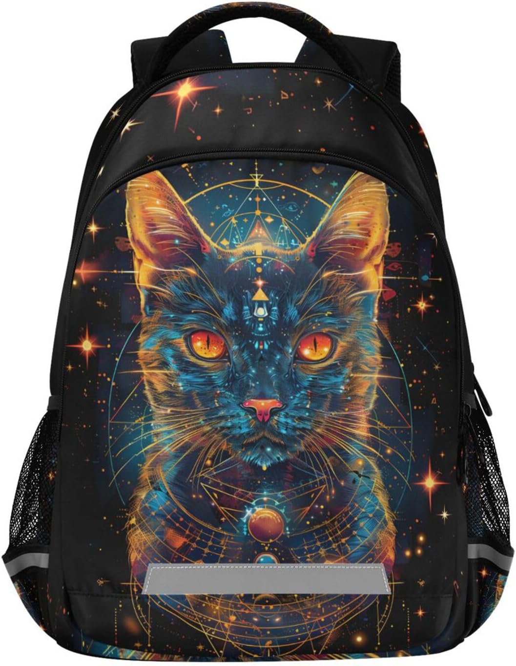 Cat Backpack for Students Boys Girls Galaxy Cat Style Ancient Egypt School Bag Travel Daypack Rucksack