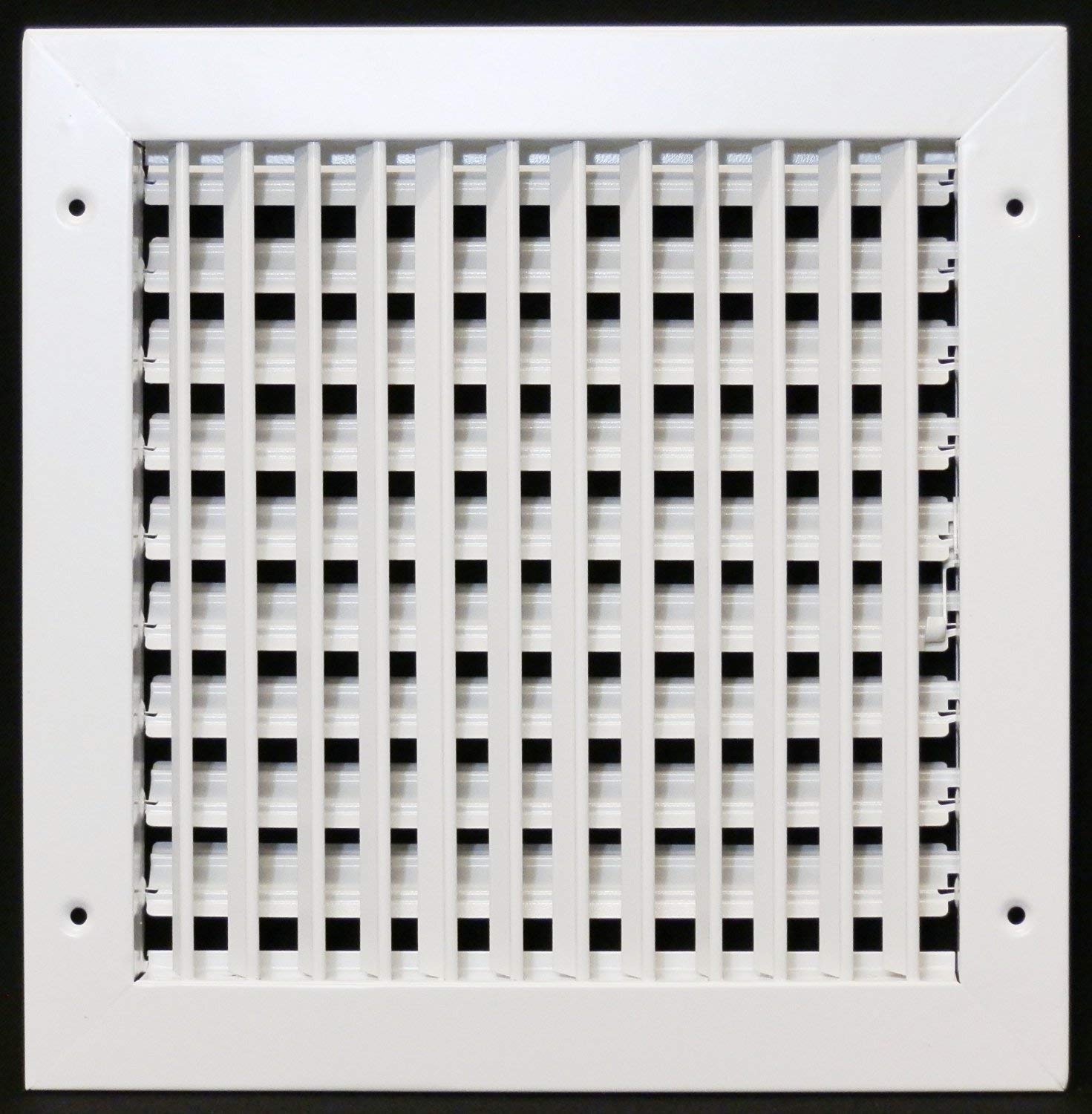 Diffusore d’aria regolabile 35,6 x 35,6 cm – HVAC condotto di ventilazione laterale o cieling – registratore griglia – alto flusso d’aria, bianco