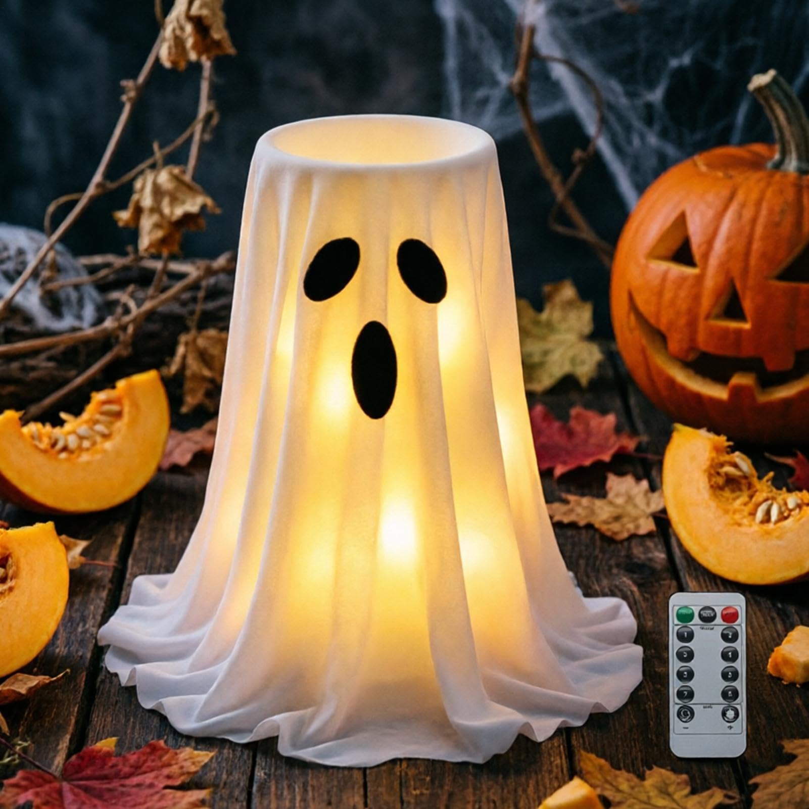 Zewnętrzny Na Cukierki Z Duchem Świecąca Dekoracja Duch Halloween