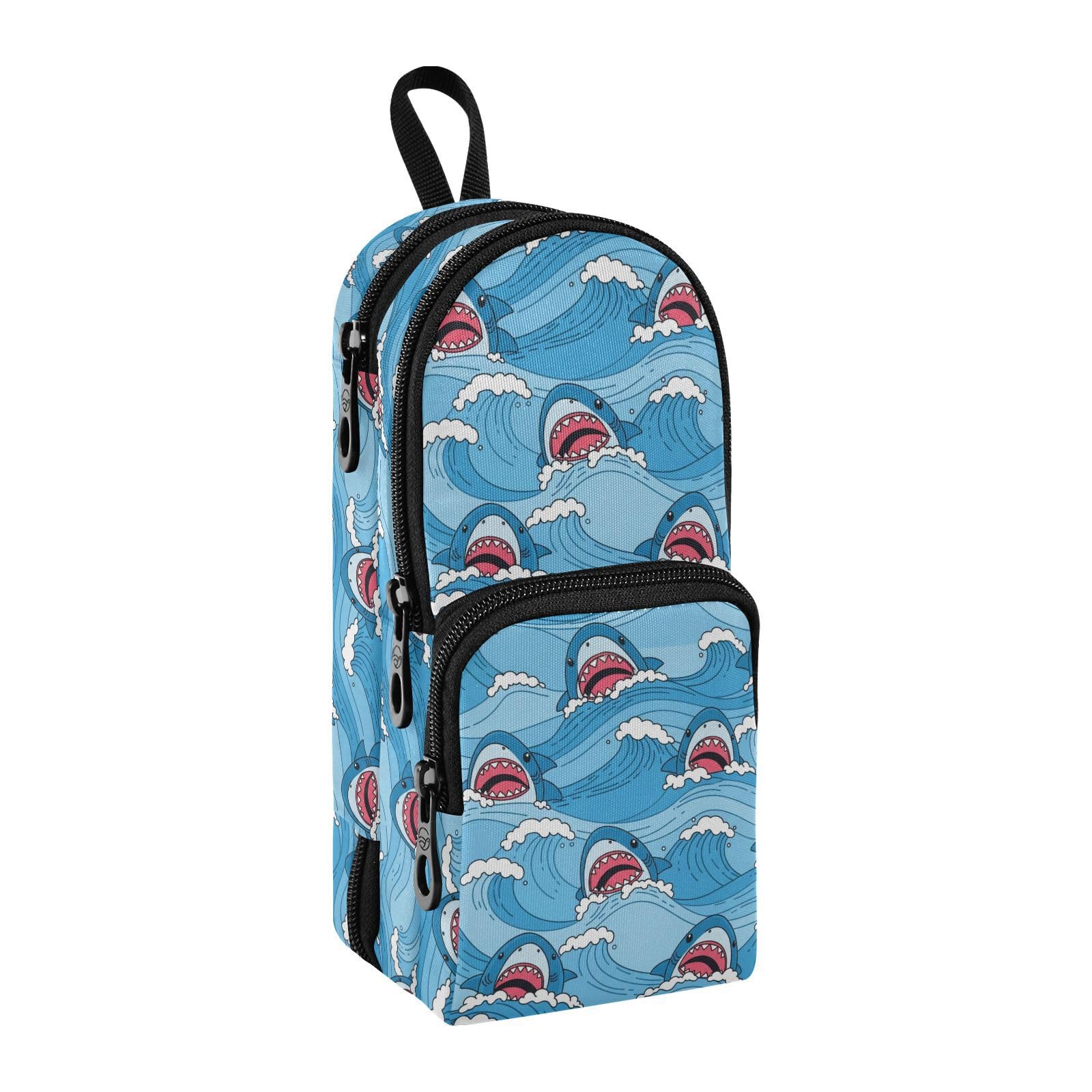 Cartoon Shark Pen Bag Durable Pencil Bag Stationery Pouch Box Organizer Cases Pencil Case Pouch Pen Case