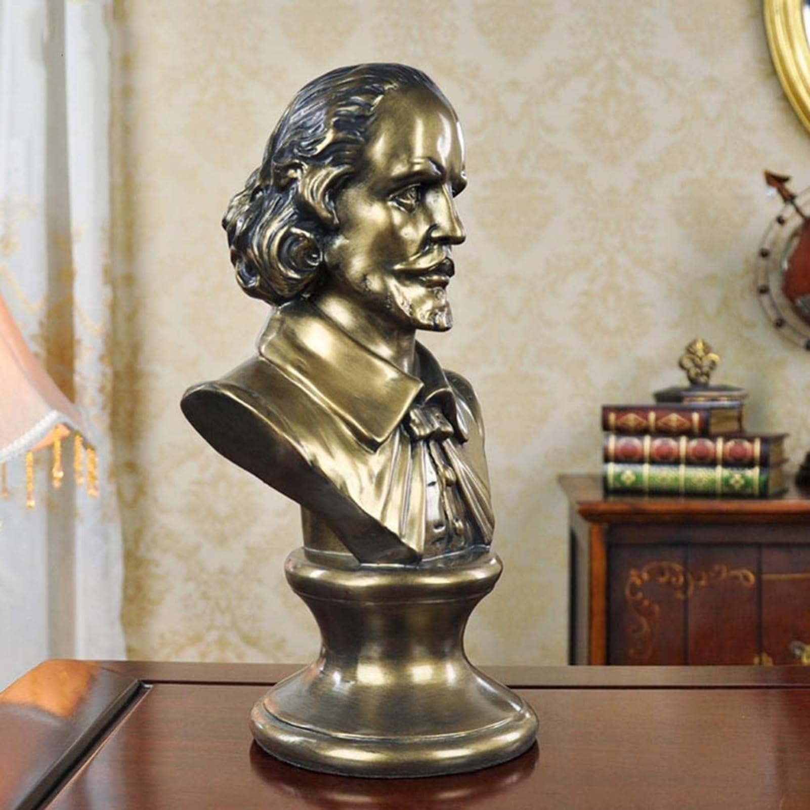dekoracja biurka statuetka artystyczna - ozdoby posągi rzeźby Szekspira Rzeźba Statua Williama Szekspira Popiersie Figurka Szekspira S Biust Dekoracja biurka Pamiątki Rzemiosło