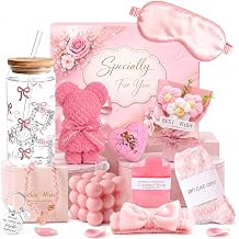Gifts for Women 生日, 粉色水疗篮子送给她, 独特的自理放松礼物送给妈妈姐姐妻子朋友, 圣诞情人节母亲节感谢礼物送给女人