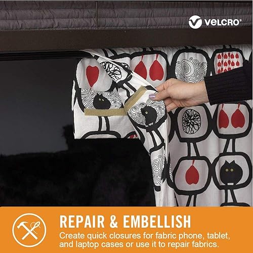 Miniatura 2 de Cinta adhesiva para tejidos de la marca Velcro Brand, sin necesidad de costura, Beige