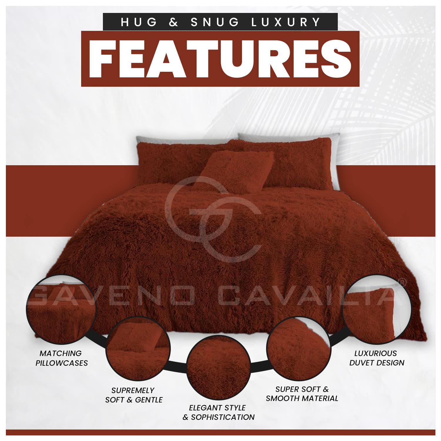 GC GAVENO CAVAILIA Set di biancheria da letto singolo, composto da copripiumino singolo in morbida microfibra 3D con carlino (135 x 200 cm), lussuoso set di biancheria da letto singolo con federa