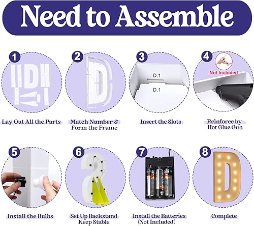 Miniatura 200 de Números iluminados grandes de 4 pies, números de marquesina 2 para decoraciones de cumpleaños de 21 para niños y niñas, números gigantes iluminados