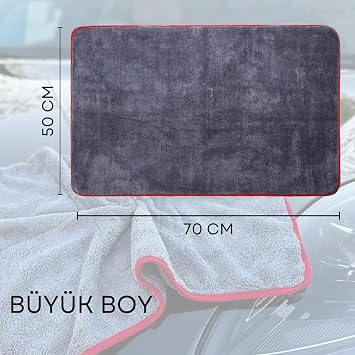 Romofy Microfiber Auto Drying Cloth - Super Absorbent Vehicle Drying Towel - Car Cleaning Wash and Drying Towel - 440 GSM | 50x70 Cm