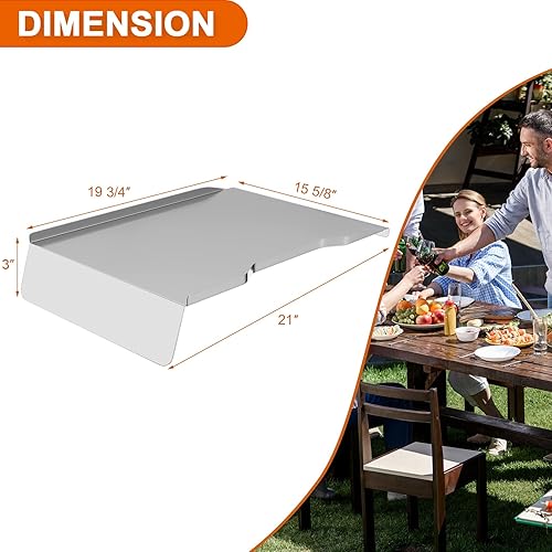 Miniatura 9 de Reemplazo del deflector de calor de bandeja de goteo para parrilla ahumadora de pellets Traeger, BAC-012