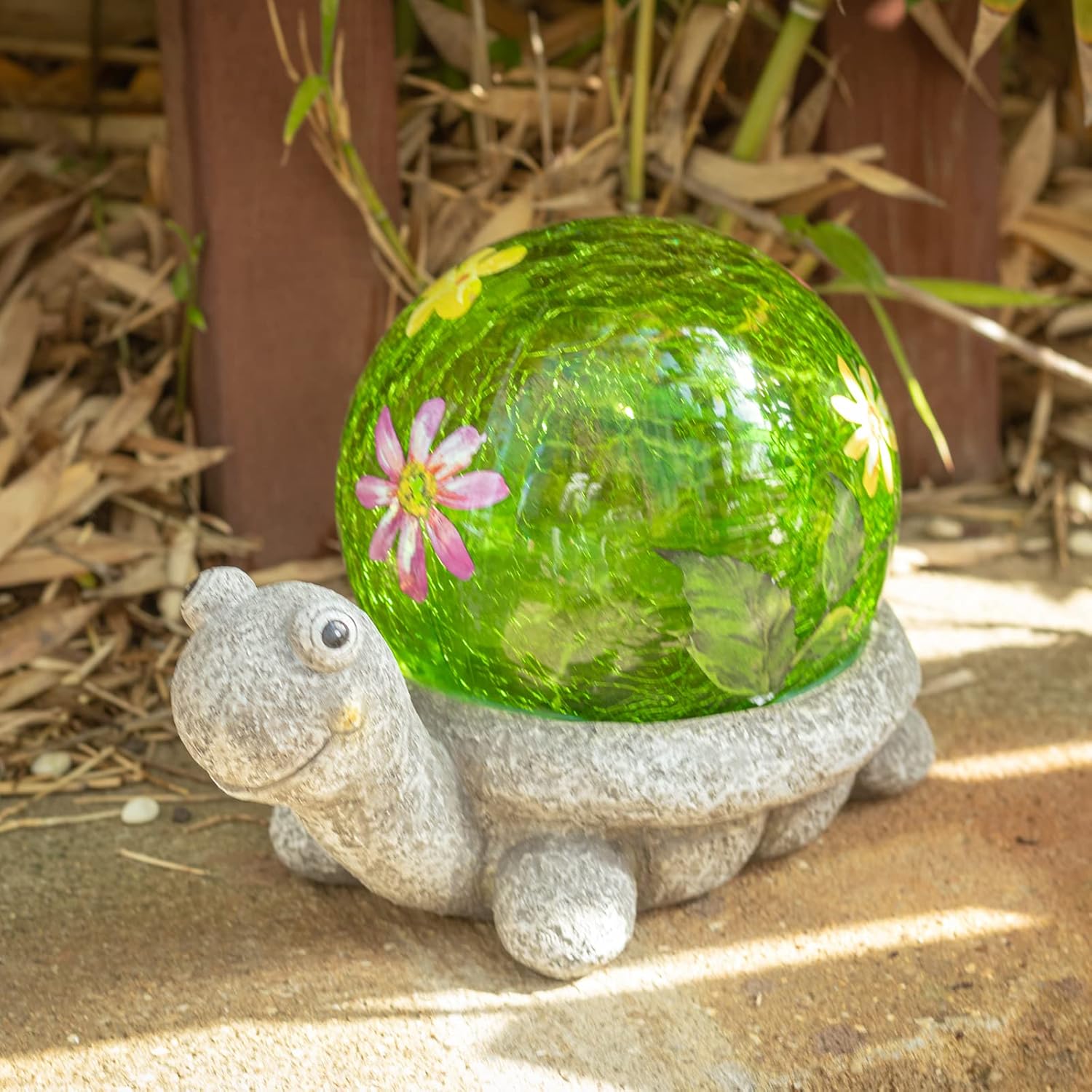 Solar Lights Outdoor Garden Ornaments Vigdur Tuetle Statues Garden