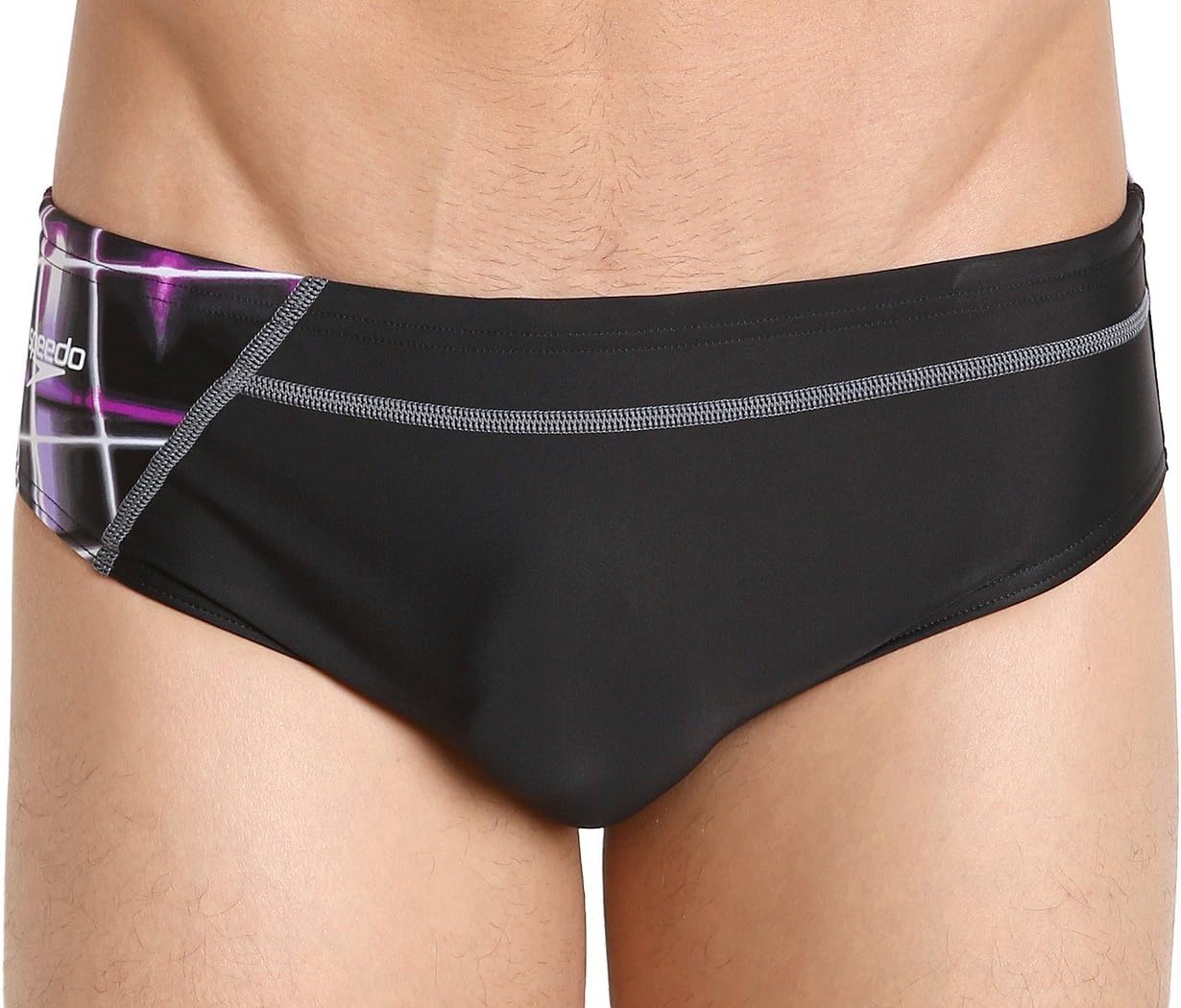 Speedo Men's Powerflex Eco Laser Sticks Brief, Green, Size