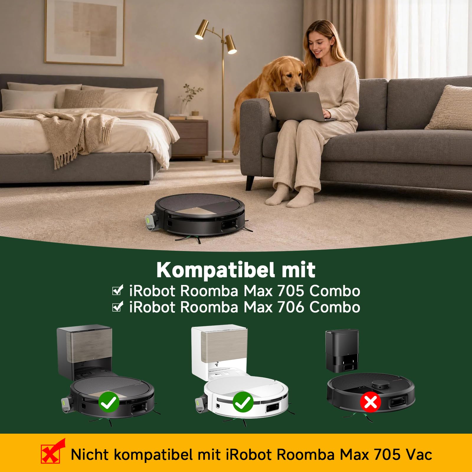 Max 705 Combo Zubehörsets für iRobot Roomba Max 705/706 Combo