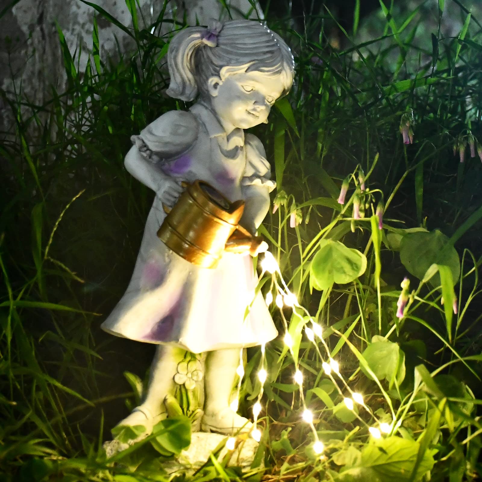 FUYAKEJI Watering Fairy with Solar Lights Garden Statues Outdoor Decor, Angel Figurines for Yard, Patio, Lawn, Balcony, Housewarming Gift