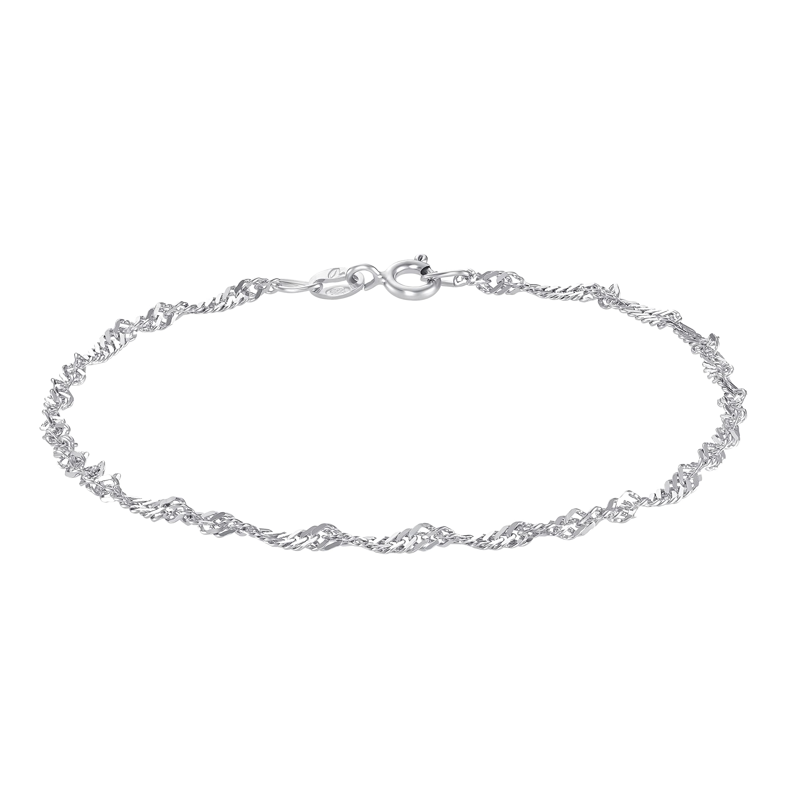 Amor Bracelet 925 Sterling Silver Unisex Women Men Bracelet, 19 cm, Silver, Comes in Jewelry Gift Box, 2016541