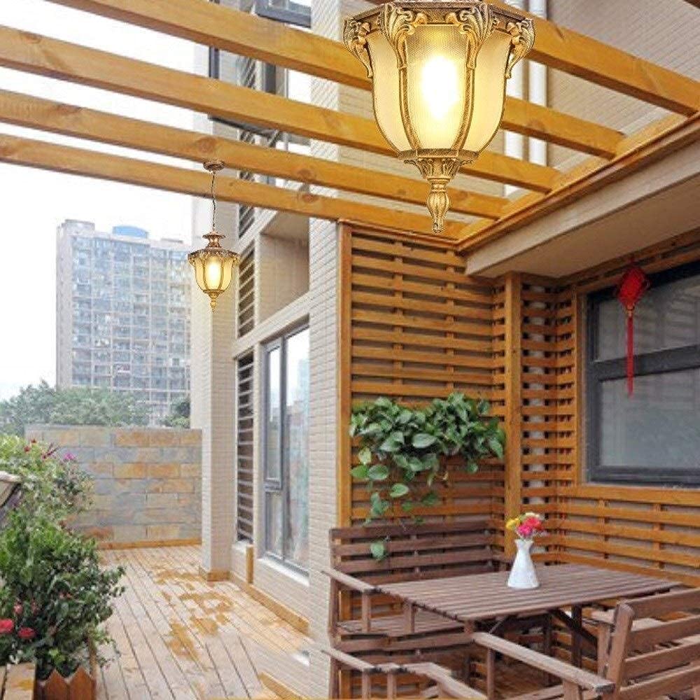 Solarne lampy ogrodowe Oprawa oświetlenia zewnętrznego Wodoodporna Ip54 Pergola Ogród Wisząca lampa sufitowa Szklana latarnia Pergola Żyrandol na werandzie E27/D
