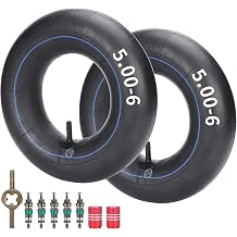 مجموعة من 2 13x5.00-6 أنبوب داخلي مع TR13 استبدال الجذع الصمام المستقيم لإصدارات Razor Dirt Quad 1-18 Go Kart Dirt Bike ATVs Dune Buggies Wagons Lawn Mowers Garden Tractors Hand Trucks