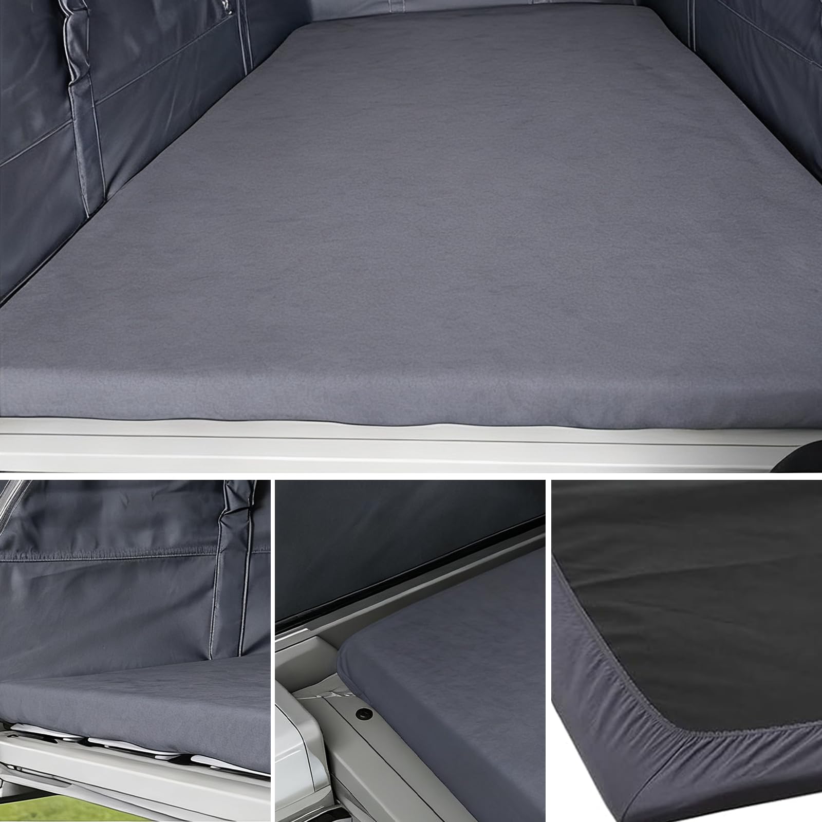 Sábana Bajera Repuesto para VW T7 California Pop Up Roof, Lujo Sábana Ajustable para Autocaravana Cama Trasera, Loft Techo Emergente Accesorios para Autocaravana