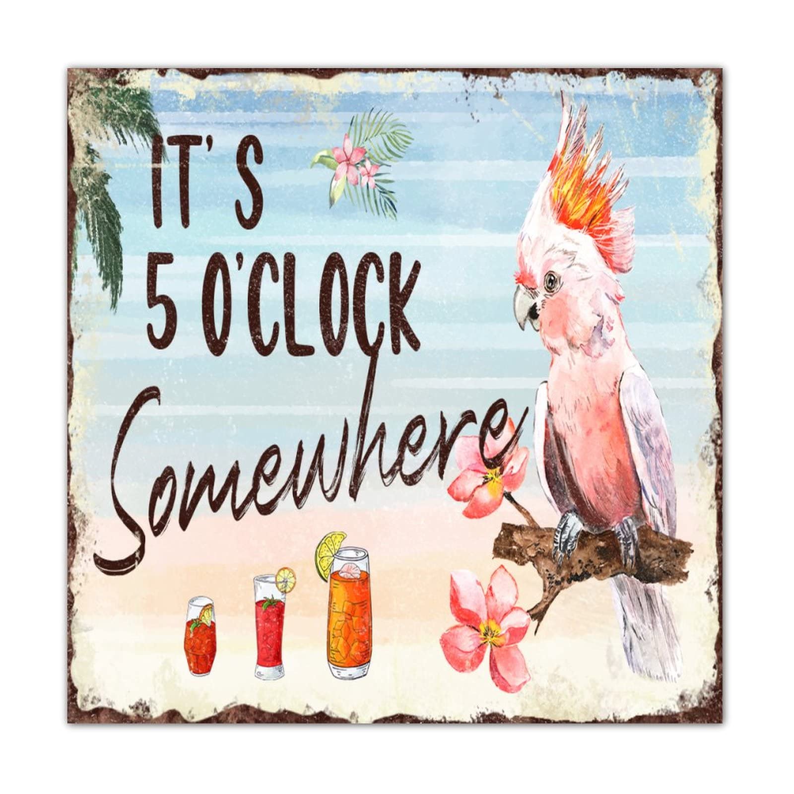 Panneau mural bois It's 5 O'Clock Somewhere pour rompre la monotonie - 8