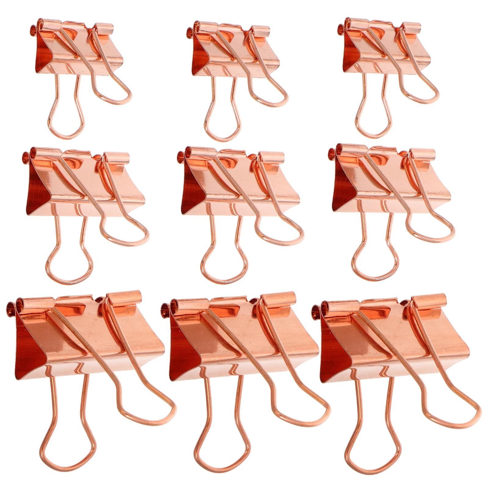 112pezzi Fermagli Metallici Per Raccoglitori Piccole Clip Metalliche Per Cartelle Clip Coda Di Rondine in Oro Rosa Riutilizzabili Presa Stretta Dimensioni Per Casa e Ufficio