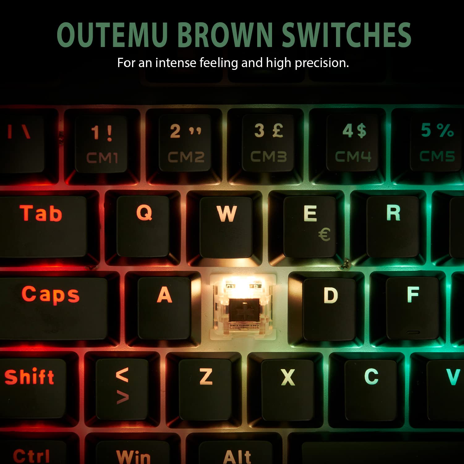 SPYCO - Tastiera Meccanica Gaming, Layout Italiano 87 Tasti, Switch Marroni Outemu, LED RGB Retroilluminata, Anti-Ghosting, Tastiera Multicolore