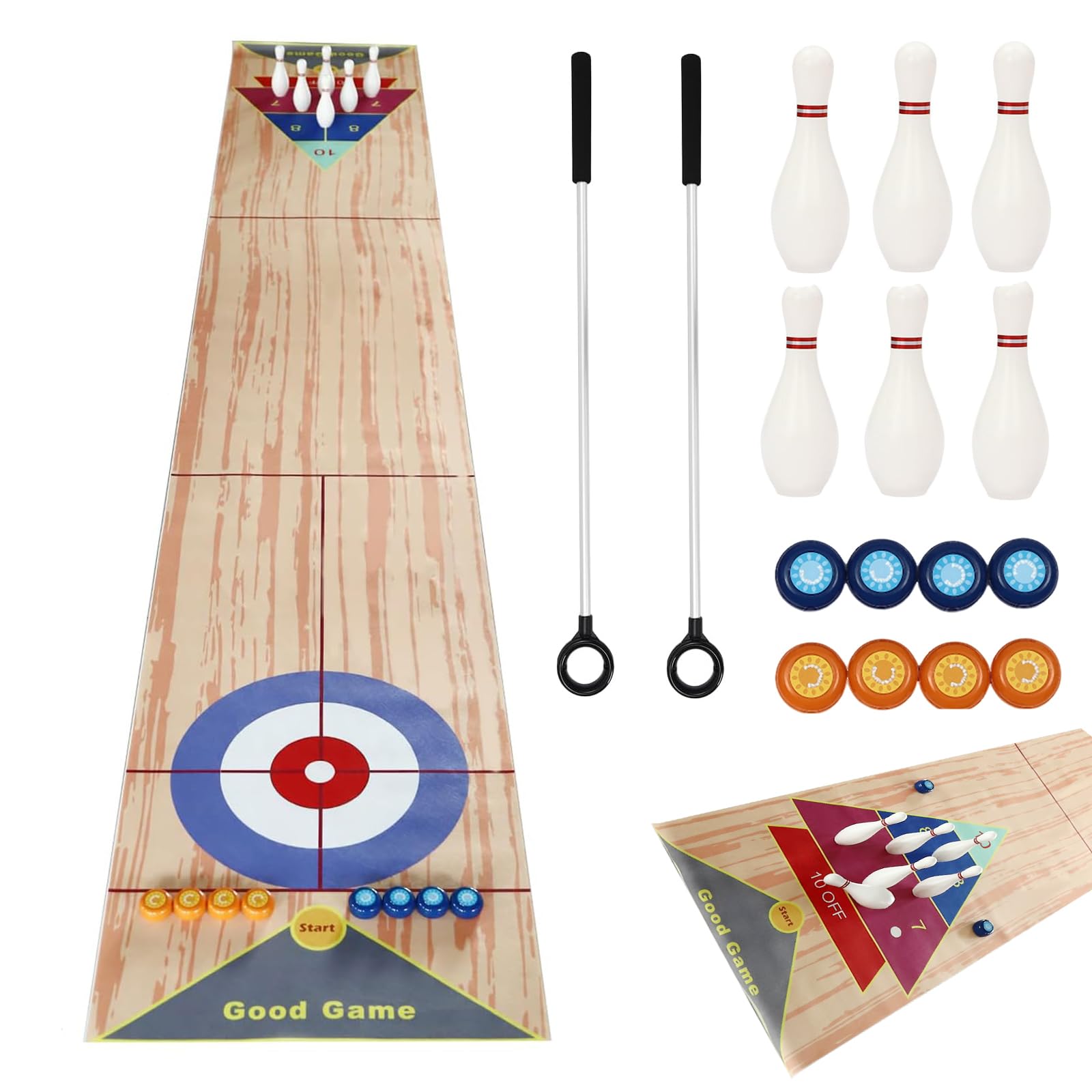 SanBouSi 3-in-1 Shuffleboard-Set
