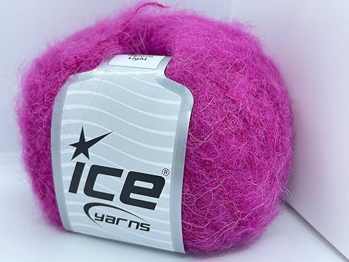 Miniatura 8 de Pink Kid Mohair Alpaca Light DK - Ovillo de lana difuso, 1.76 onzas, 295 yardas (885.8 ft)