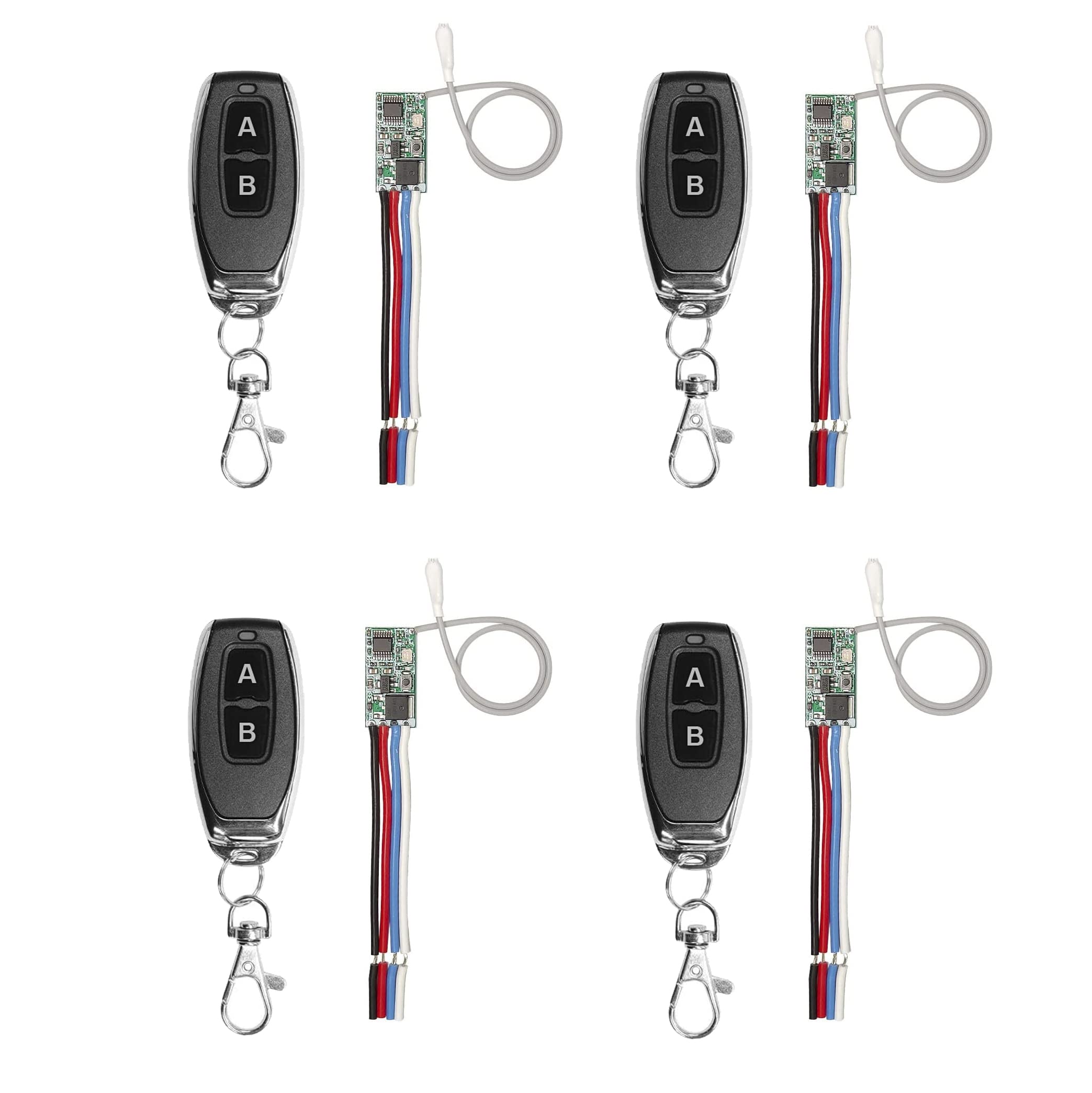 QIACHIP 433M Universal Wireless RF Remote Control Switch DC 6V 12V 24V 1CH Channel Relay Wireless Secure RF Remote Control Switches Transmitter and