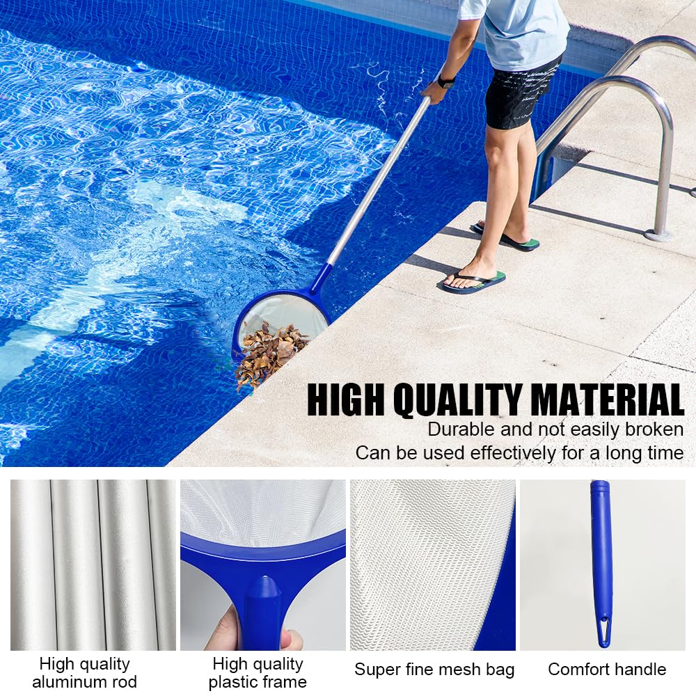 épuisette Piscine Épuisette De Piscine Profonde - Filet Nylon - Pour Feuilles Et Débris - Fond Et Surface Epuisette Piscine Amazon